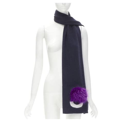 fendi pattern scarf|fendi scarf with fur trim.